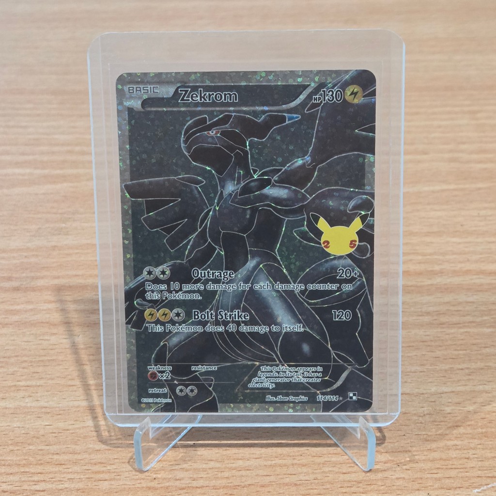 Kartu TCG Pokemon Celebrations Zekrom 114/114 Full Art 25th Anniversary TCG Inggris