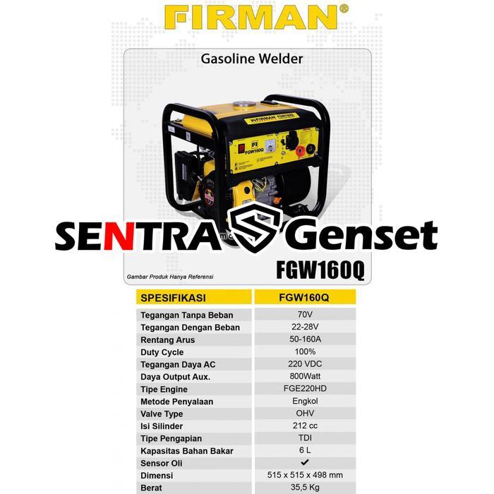 Genset Las Firman 160 Ampere Fgw160Q