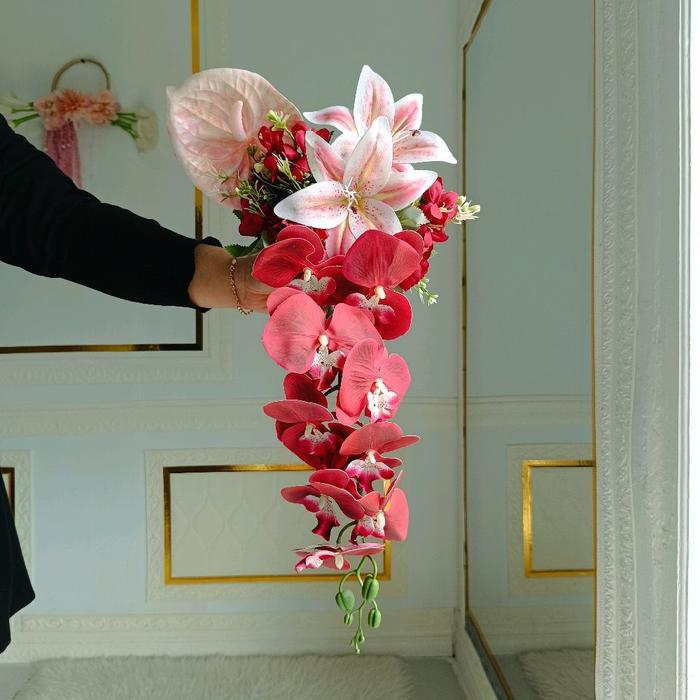 READY Bunga Tangan Pengantin Hand Bouquet Wedding Flowers Hoop - Handbouquet Lamaran Prewedding Foto