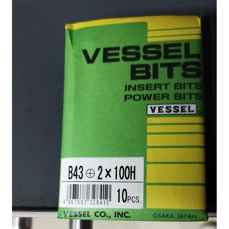 Vessel Bit / Mata Obeng B43 +2X100H Japan Merk Vessel