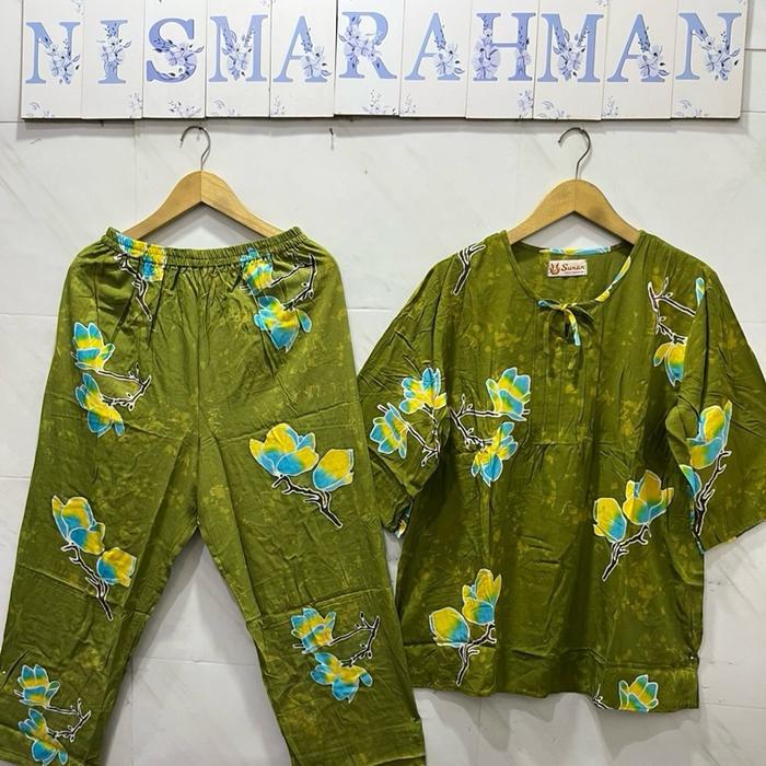 Cp Batik Sunan Ori Motif Cantik Cantik - Standart Dewasa - Tangan 3/4 - Celana Panjang