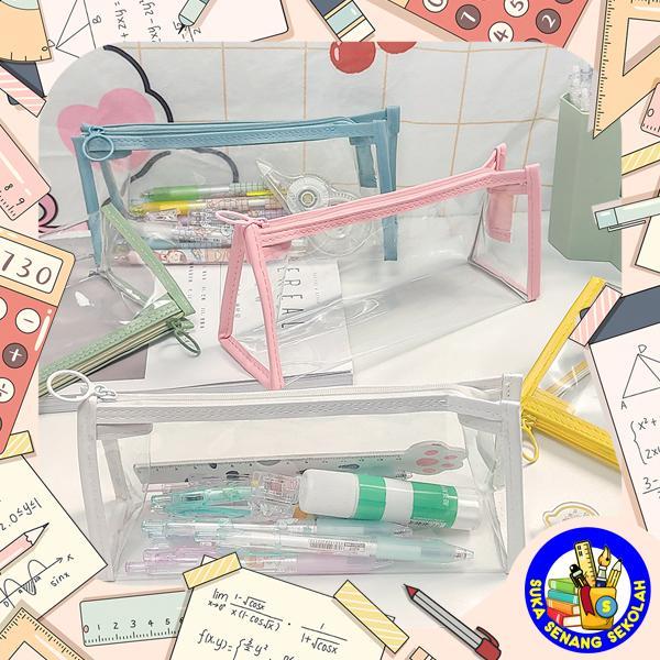 Pencil Case / Kotak Pensil Transparan Polos SK0058