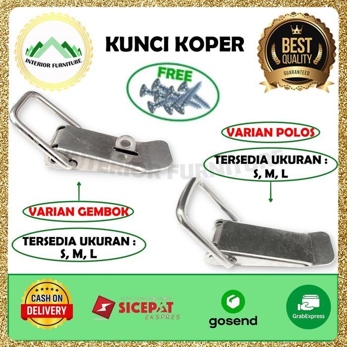 Overval - Kaitan Peti - Kunci Koper Besi - Kunci Gembok Koper Kait.