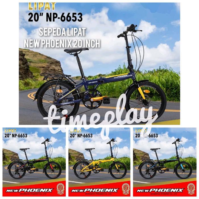New Phoenix Sepeda lipat New Phoenix NP 6652 7sp 16 20 inch - 16 inch