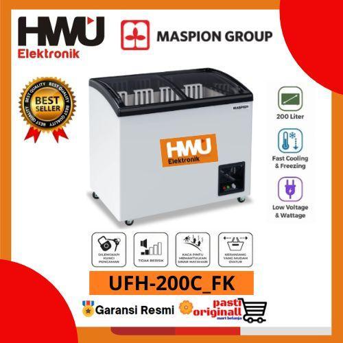 MASPION UFH-200C SLIDING FREEZER KACA 200 Liter PEMBEKU UFH-200C_FK