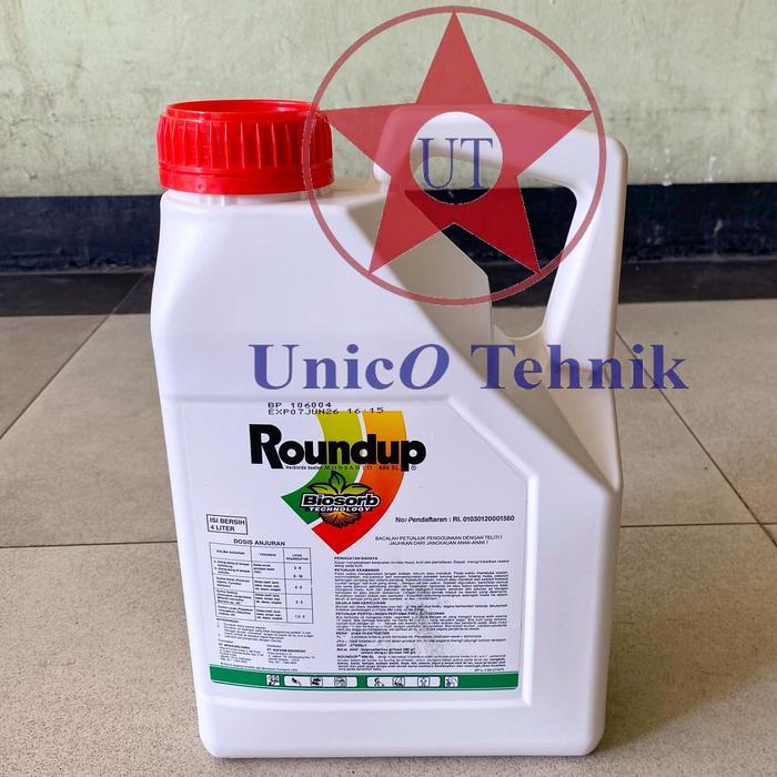 DISKON Obat rumput ROUNDUP 4 Liter / cairan pembasmi rumput liar Round up