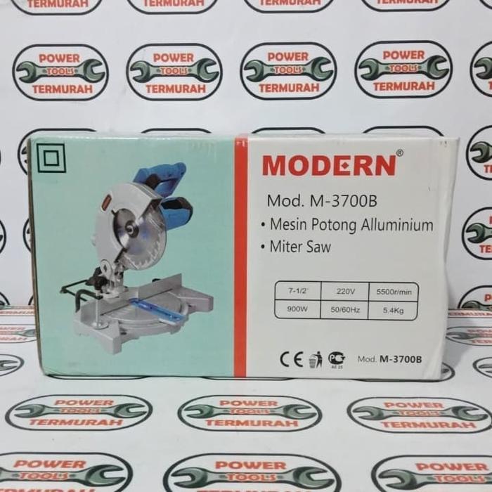 storejayabaru Mitre Saw MODERN 7" M-3700 Mesin Potong Aluminium Miter Saw M 3700