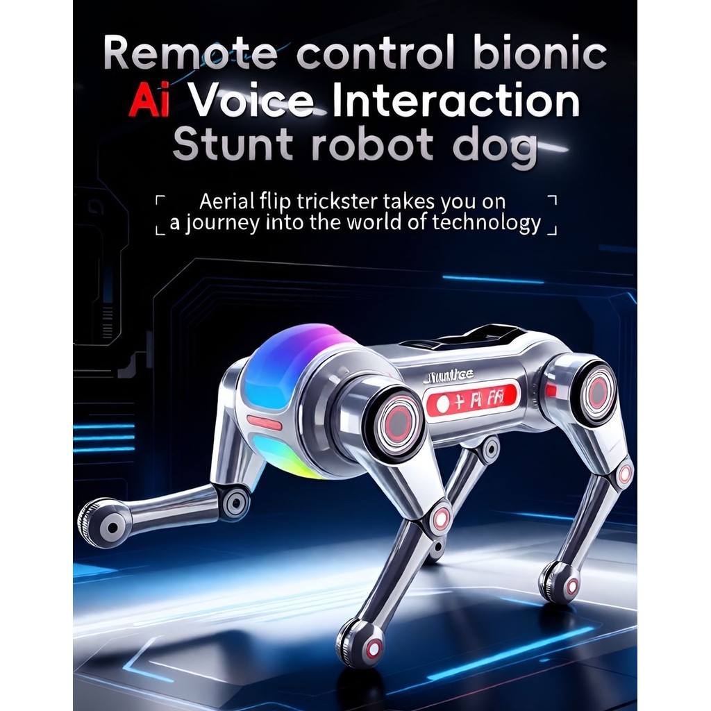 Teeggi Multifunction RC Mechanical Dog Electric RC Intelligent Robot Dog Educational Toy Bionic