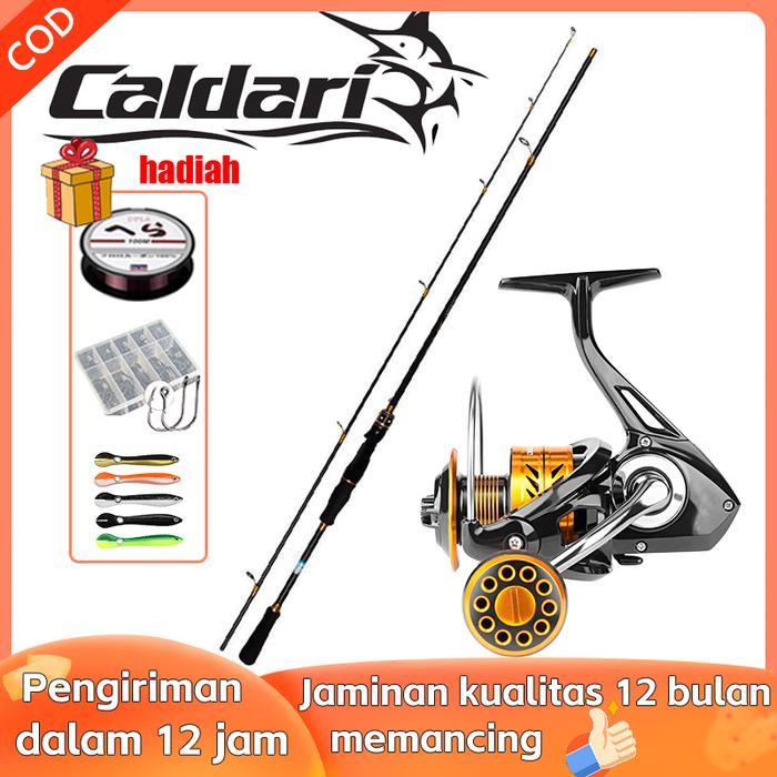 CALDARI SET PANCING SPINNING LENGKAP - JORAN KARBON ML POWER + REEL CUMI-CUMI 80KG, ALAT PANCING