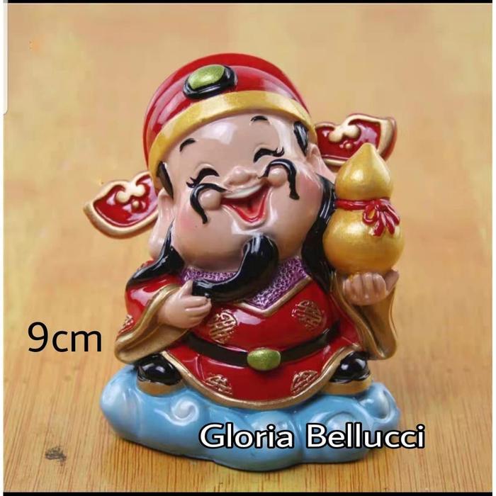 patung pajangan caisen miniatur dewa rejeki cai shen