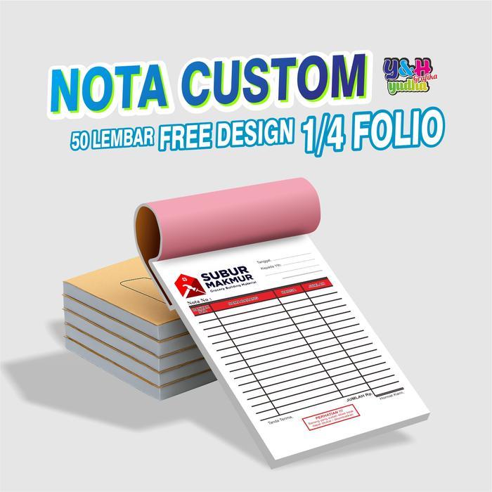NOTA CUSTOM 1/4 NOTA CUSTOM TOKO SENDIRI NOTA MURAH NOTA KEREN NOTA LUCU NOTA BENGKEL NOTA LAUNDRY
