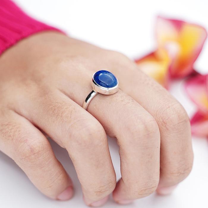 Cincin Perak Asli 925 Bali Silver Bonita Lapis Lazuli