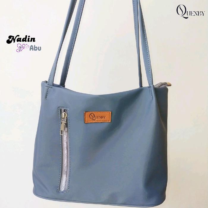 Promo Gfr - Nadin Totebag By Quenby Totebag Wanita Kekinian Bahan Chocoly Anti Air Hitam Kantong