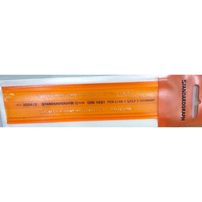 TGR Mal Huruf / Penggaris Huruf 2mm Standardgraph Germany