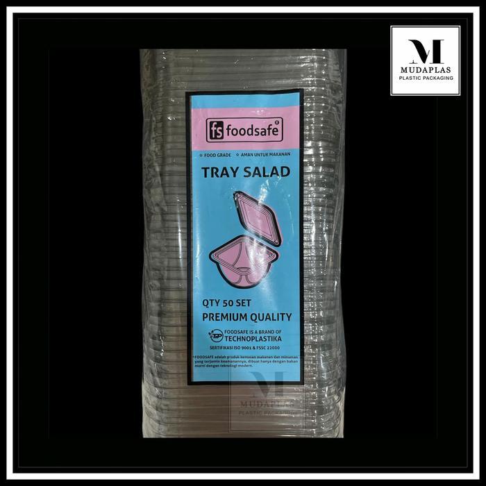 Promo Mika Tray Salad Buah Tebal Isi 50 Pcs Kotak Tempat Salad Plastik Original