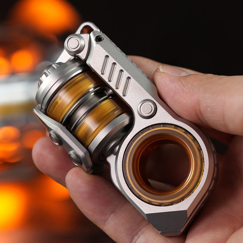 GoBiggeR Sinian Mechanical Slider Throwing Cards Ratchet Wheel Paragraph Ring Fidget Spinner Roller