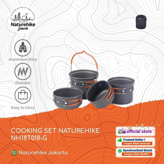 COOKING SET / NESTING PANCI WAJAN CAMPING HIKING NATUREHIKE NH18T018-G