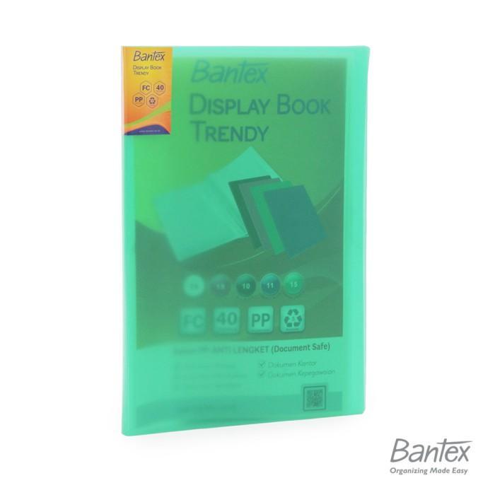 BIG SALE Bantex Trendy Display Book Folio F4 40 Pocket Grass Green 3395 15