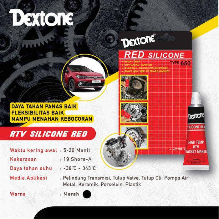 Dextone Gasket Silicon Red / Lem merah gasket / red silikon Tahan Panas lem karet lem paking lem