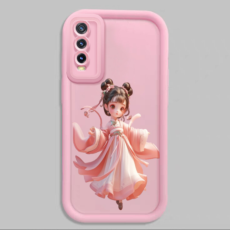 Casing Hp untuk VIVO Y20 Y20s Y20i Y20t Y20G Y12s Y12a Y11s Y30G Y33t Y33s Case Baju Hanfu Gadis Kar