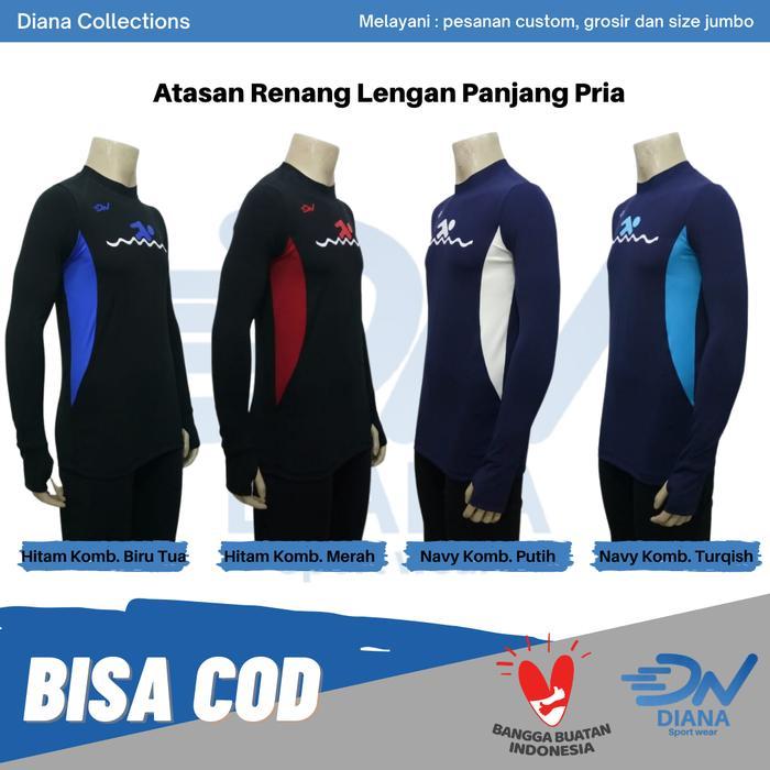 Speedo Cowfish - Atasan Renang Pria Lengan Panjang Baju Renang Dewasa Jumbo Premium