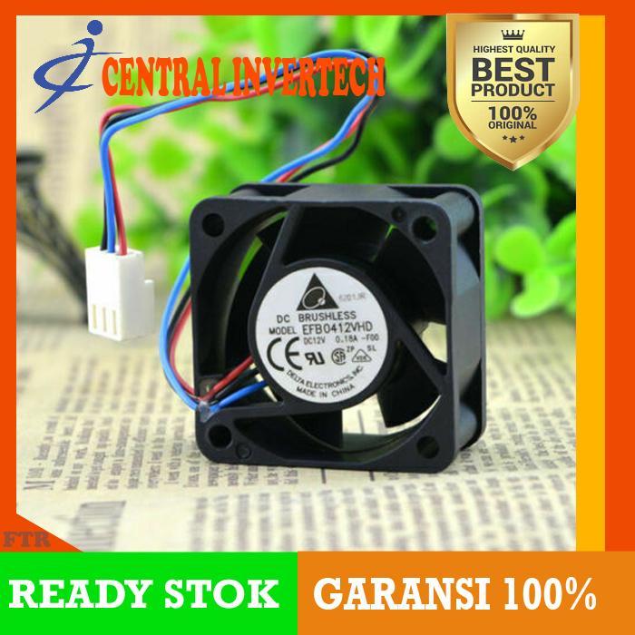 Brushless Fan 3Pin Delta Efb0412Vhd F00 40X40X20Mm 4020 12V 0.18A Terbatas