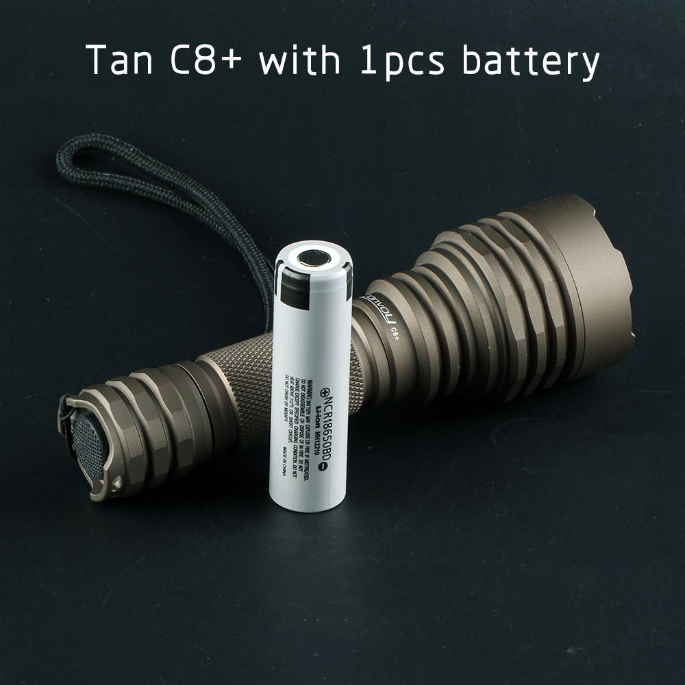 . Desert Tan Convoy C8+ Xpl Hi Led With 18650 Battery -