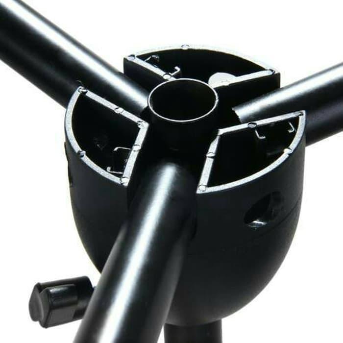 Stand Microphone Hp Tripod Lantai Mikrofon 2 Klip Mic Holder Model Jepit Nb-107
