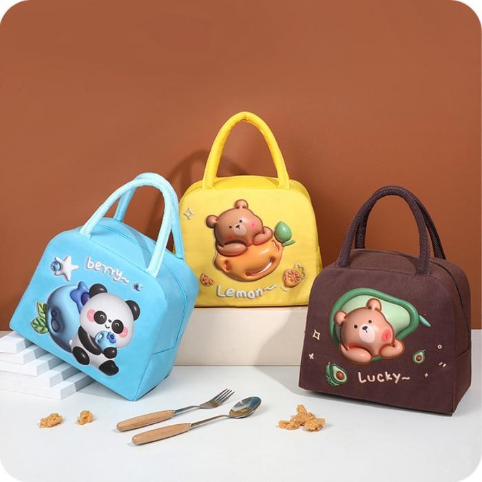 OPIOBAGS LUNCHBAG / TAS BEKAL / TAS KOTAK MAKAN / T4 PENYIMPANAN MAKAN ALUMUNIUM FOIL / LCB 36