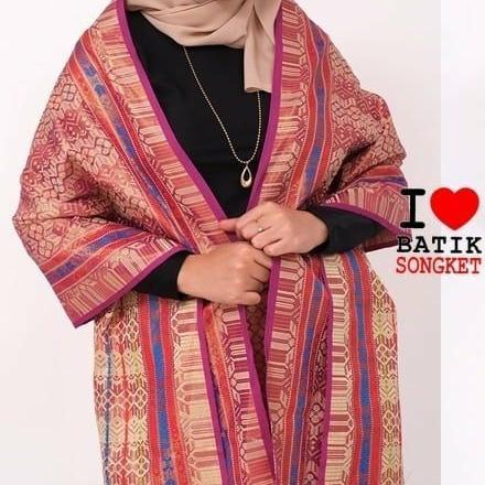 Promo Rok Siap Pakai Motif Songket Thailand +Selendang Songket All Size Original
