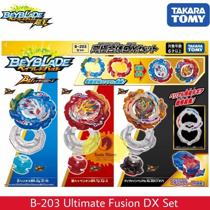 TAKARA TOMY BEYBLADE BU BURST ULTIMATE B-203 ULTIMATE FUSION DX SET KODE 191