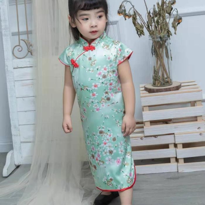 Cheongsam Dress Pesta Anak Baju Batik Pesta Anak Murah Chongsam Merah