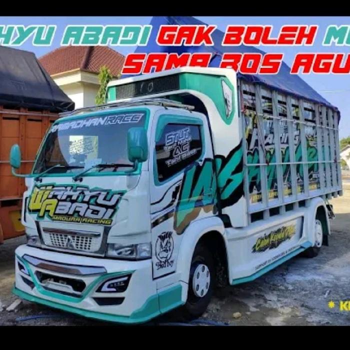 Pola stiker untuk merakit mobilan miniatur truk oleng motif wahyu abadi 02 Car