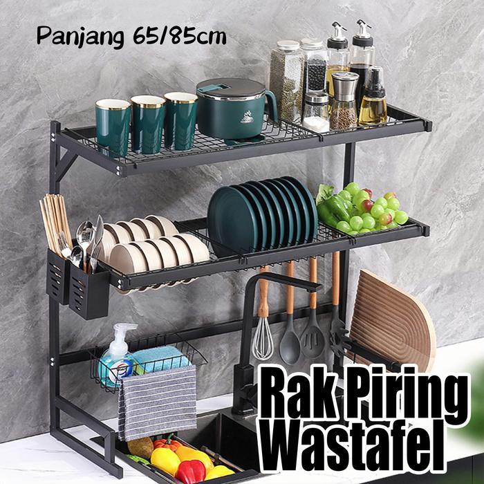 Rak Piring Wastafel Stainless Steel Rak Cuci Piring Wastafel Rak Dapur Rak Piring Gantung