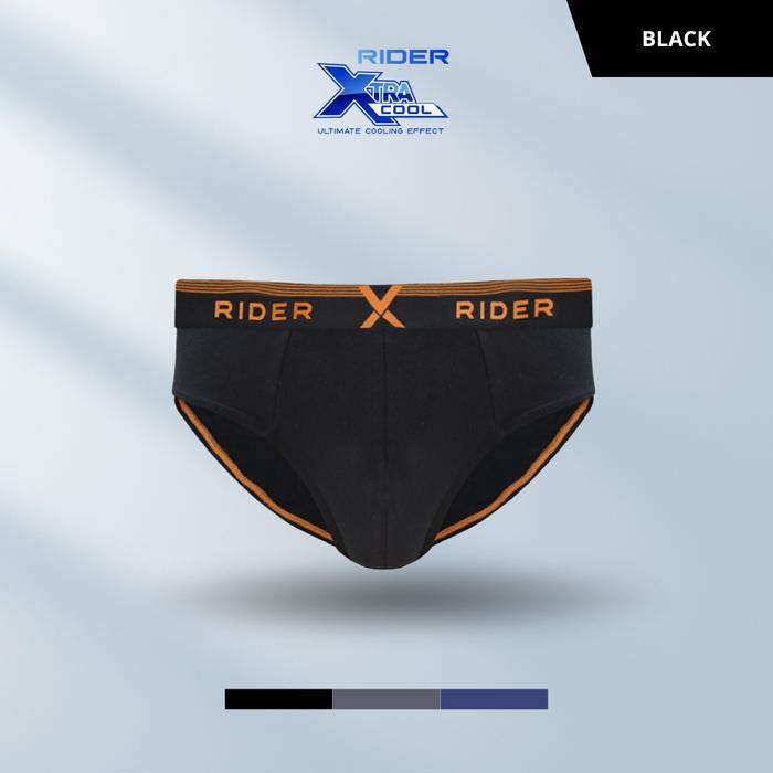 Rider Xtracool R881B Celana Dalam Pria Mini Brief Poliester Isi 3 Pcs Katun Lembut #Gratisongkir
