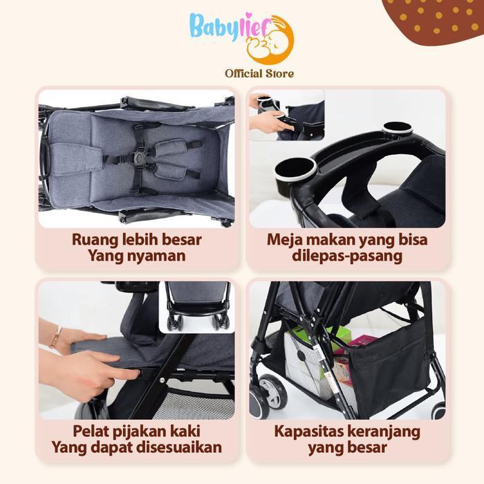 Terlaris Babylief Stroller Bayi Kembar Kereta Dorong 2 Anak Kembar Twins Baby Stroller 036 Bulan