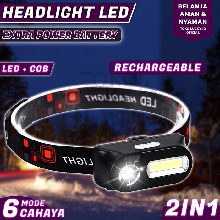 Eiger - Senter Kepala LED Headlamp Cas Camping Outdoor COB XPE Baterai Replace