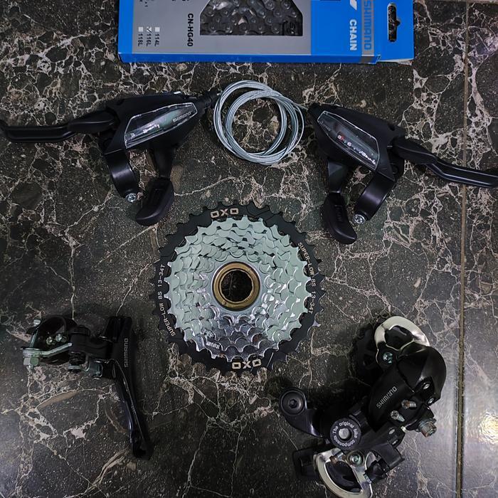 BERGARANSI Groupset Shiman0 3X8 Speed TX35 Original Freewheel Ulir MTB Federal