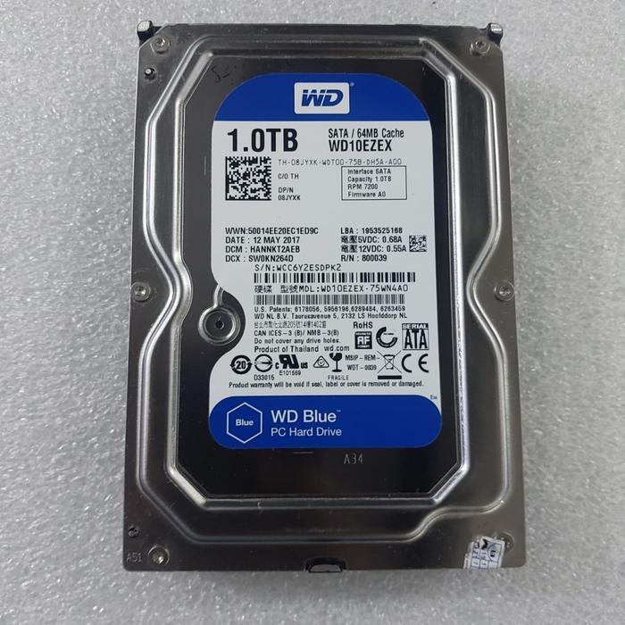 hardisk hdd 1tb wd blue 3.5" sata murah harddisk bekas ori copotan builtup