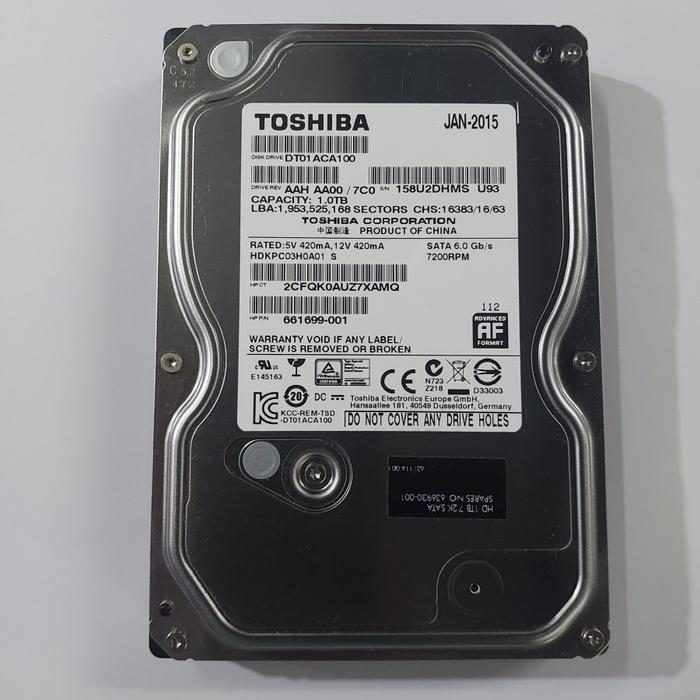hardisk hdd 1tb toshiba 3.5inch sata ori MURAH hdd 1tb copotan builtup