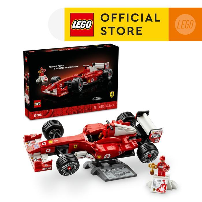 LEGO Icons 11375 Ferrari F2004 & Michael Schumacher (735 Pieces), Mainan Anak Laki-Laki, Mainan