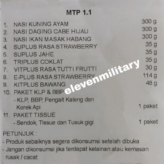 Termurah Ransum Mtp /Makanan Instan Dan Siap Saji Exp Juni 2026