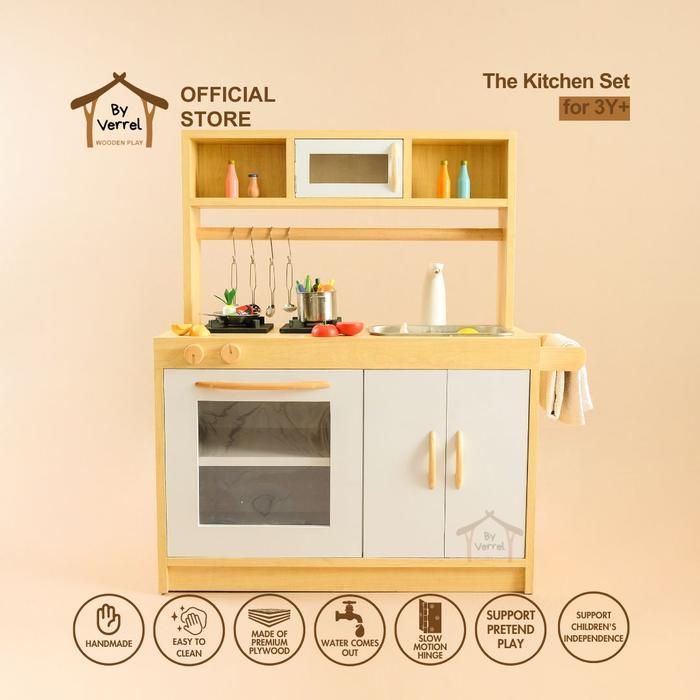 Kitchen Set Anak [Premium] / Kitchen Set Kayu / Wooden Toddler Kitchen