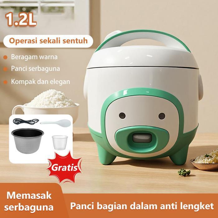 Cosmos - Mieia Rice Cooker Mini 1.2Liter Anti Lengket Portable Serbaguna Magic Com Kecil Low Watt