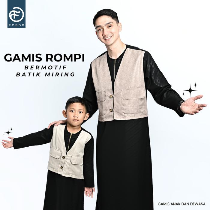 NEW PORODUK FOBDG GAMIS ROMPI BUNGUR PRIA DEWASA DAN ANAK JUBAH MUSLIM LENGAN PANJANG EMBOS BATIK