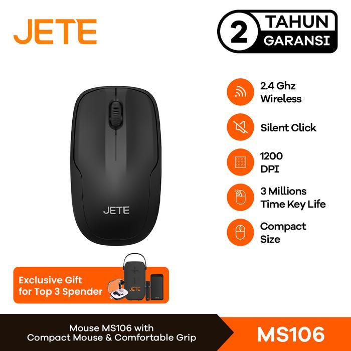 Asus - Mouse Wireless MS106 Mouse 1200 DPI Mouse Tanpa Kabel 2.4Ghz Compact USB Dongle Silent Click