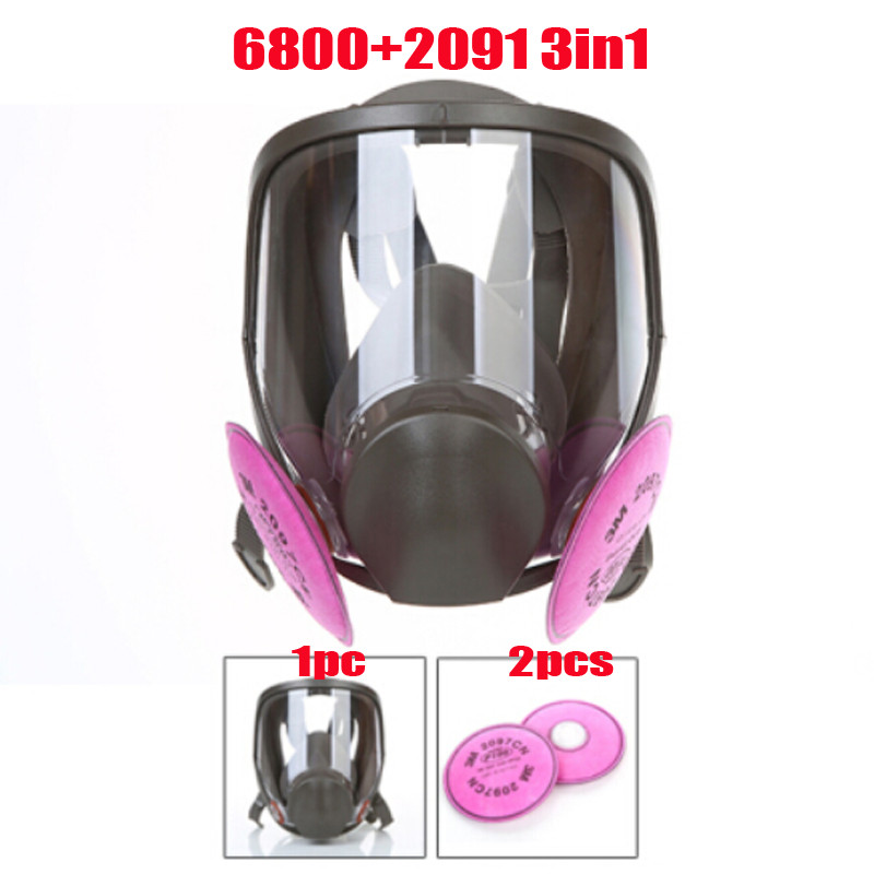 . 7 In 1 6800 Gas Mask Paint Gas Mask Wide Field Full Face Mask -