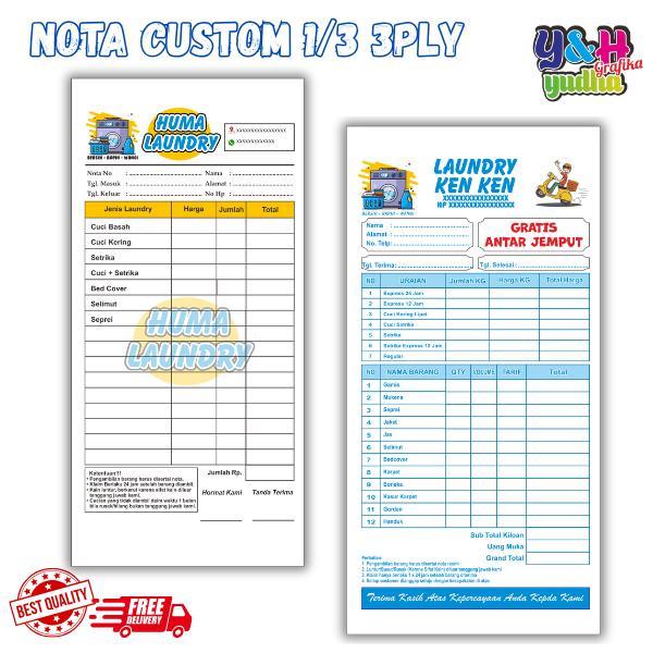 CETAK NOTA MURAH / NOTA 1/3 3 PLY / NOTA CUSTOM / NOTA PEMBAYARAN / NOTA WARUNG MAKAN / NOTA TOKO /