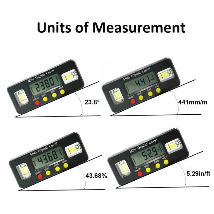 ALAT UKUR KEMIRINGAN DIGITAL LEVEL ANGLE WATERPASS INCLINOMETER - DL168