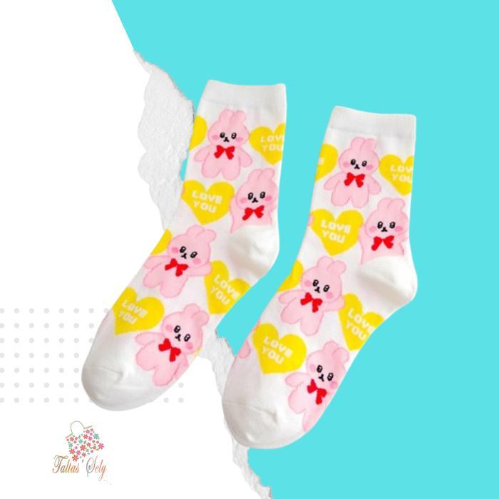Kaos Kaki Wanita Panjang Sebetis BawahKaus Kaki Motif Kartun Korea